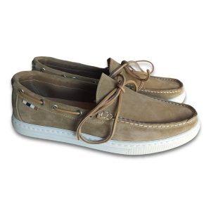 MOCASSINO UOMO STILE BARCA IN PELLE SCAMOSCIATA E FONDO GOMMA LIGHT