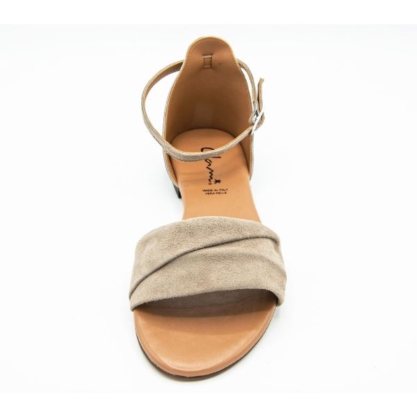 Sandalo donna in camoscio taupe Diva - immagine 3