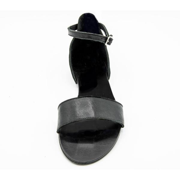 Sandalo donna in cuoio nero Sara - immagine 6