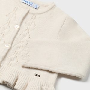 Cardigan volant tricot neonata  – MAYORAL