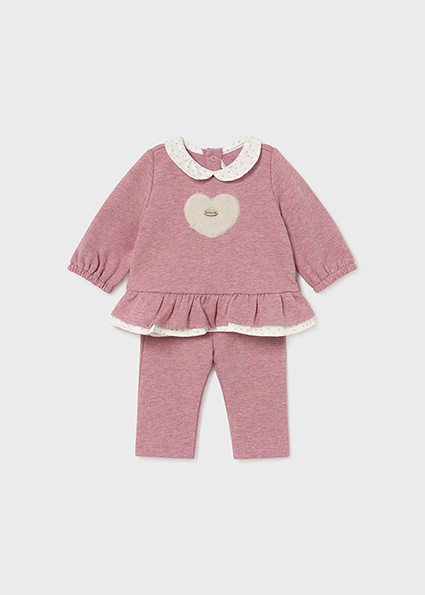 Completo pantalone e felpa volant neonata – NEW BORN MAYORAL