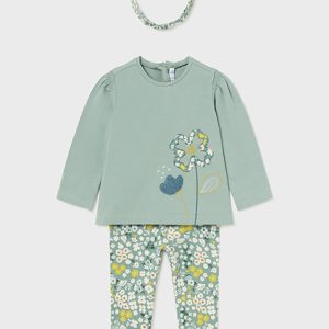 Completo 3 pezzi fiori neonata – MAYORAL