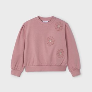 Felpa applicazioni fiori bambina – MAYORAL