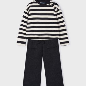 Completo pantalone e felpa righe bambina – MAYORAL