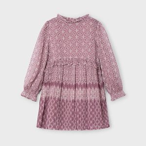 Vestito stampato chiffon plissettata bambina – MAYORAL