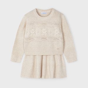 Completo gonna e maglione in maglia bambina – MAYORAL