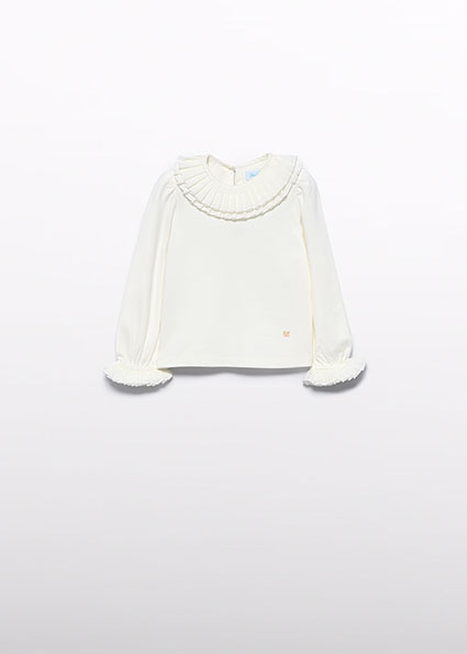Maglia colletto plissettato neonata – ABEL & LULA