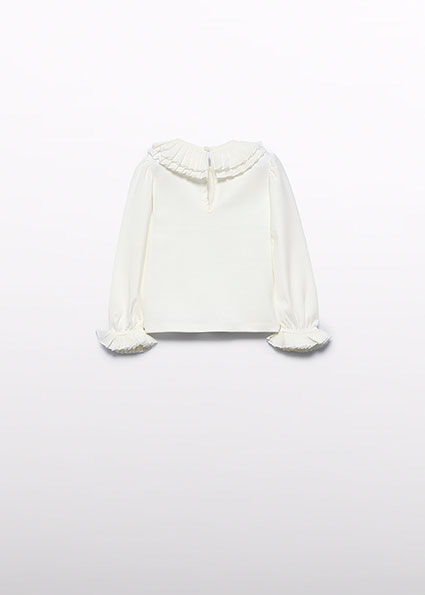 Maglia colletto plissettato neonata – ABEL & LULA - immagine 4