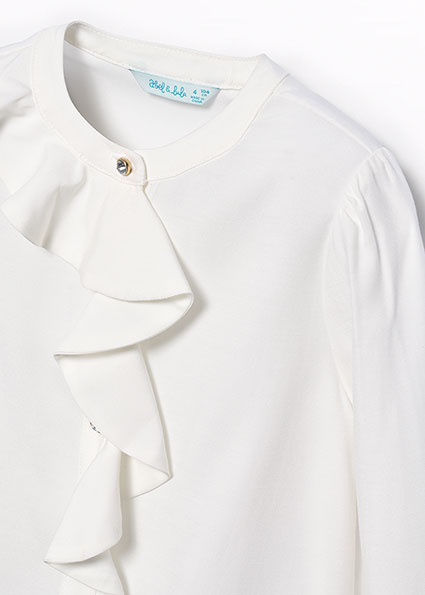 Blusa viscosa volant bambina – ABEL & LULA - immagine 3