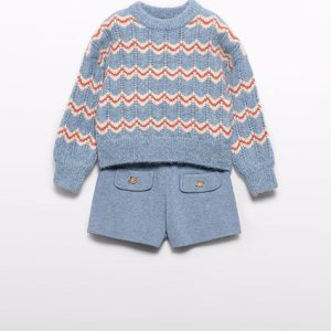 Completo bermuda in maglia bambina – ABEL & LULA