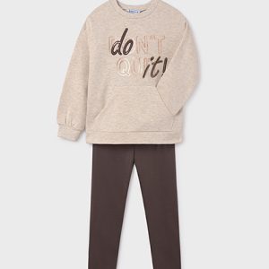 Completo leggings e felpa scritta ragazza – MAYORAL