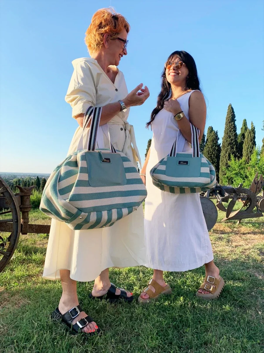 Borsetta CAROLINA maxi riga salvia - immagine 8