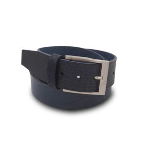 Cintura cuoio Mod. Griglia altezza 4 cm