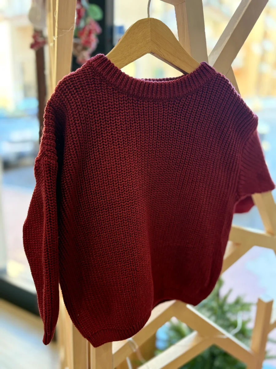 Maglioncino oversize burgundi - immagine 3