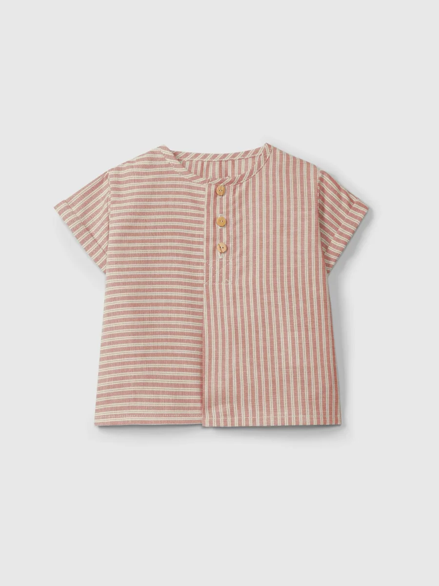 Camicia in tessuto rigato - immagine 2