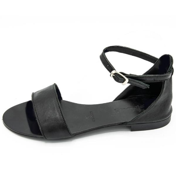 Sandalo donna in cuoio nero Sara - immagine 3