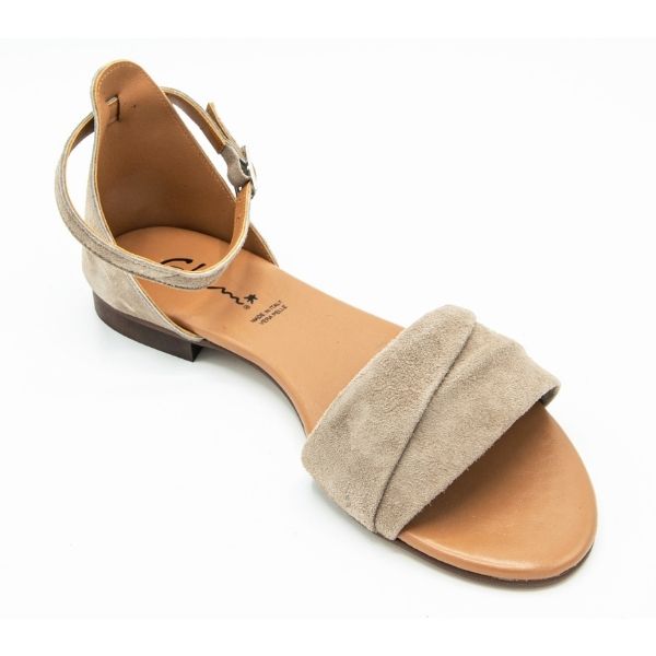 Sandalo donna in camoscio taupe Diva - immagine 4