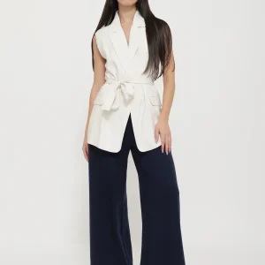 Blazer gilet strutturato con cintura in vita