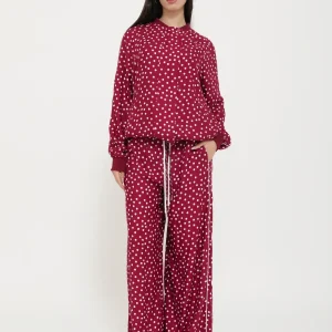 Felpa Bomber a Pois coordinato