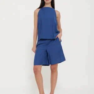 Top Canotta Giro Maniche in Lino in coordinato