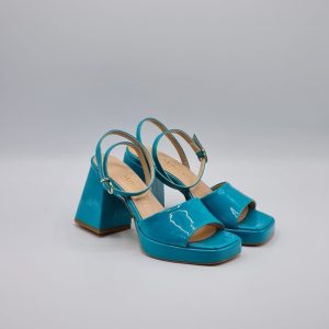 Nacrèe SANDALO PLATEAU IN VERNICE SMERALDO/FUCSIA