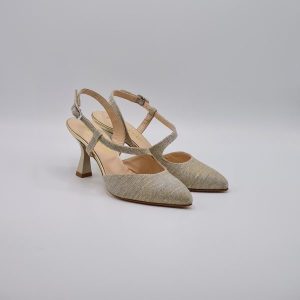 DECOLLETTEโ SLINGBACK LUXURY PLATINO ARGENTO