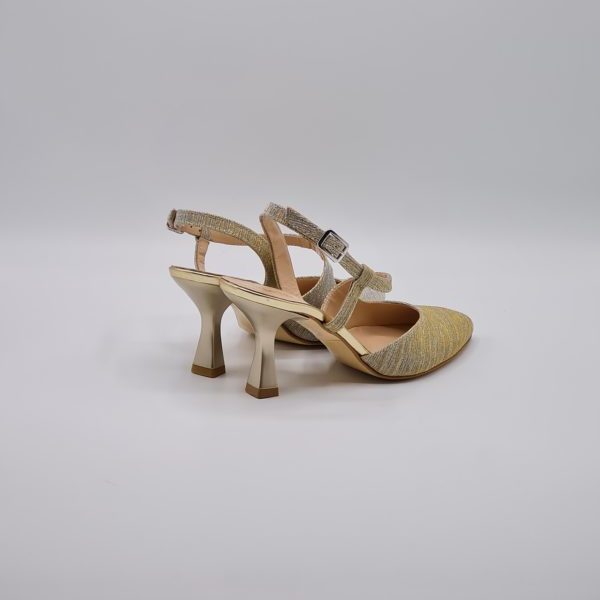 DECOLLETTE’ SLINGBACK LUXURY PLATINO ARGENTO - immagine 3