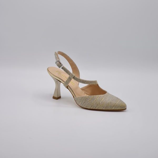 DECOLLETTE’ SLINGBACK LUXURY PLATINO ARGENTO - immagine 4