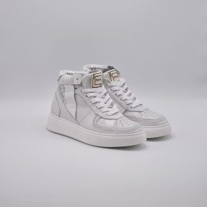 MJUS SNEAKER ALTA IN PELLE BIANCO