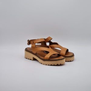 BUENO SANDALO DONNA PELLE CUOIO