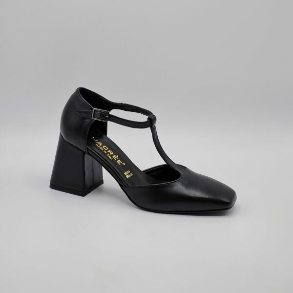 Nacreè DECOLLETE’ NERO TACCO LARGO - immagine 3