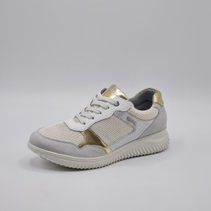 ENVAL SOFT SCARPA IN TESSUTO PLATINO CON INSERTI ARGENTO