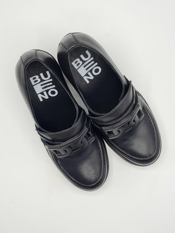 BUENO MOCASSINO PELLE NERO TACCO - immagine 4