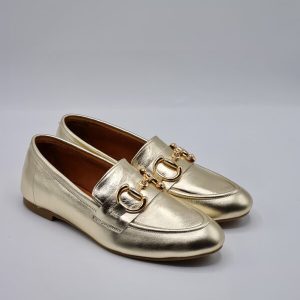 SHADDY MOCASSINO PELLE PLATINO