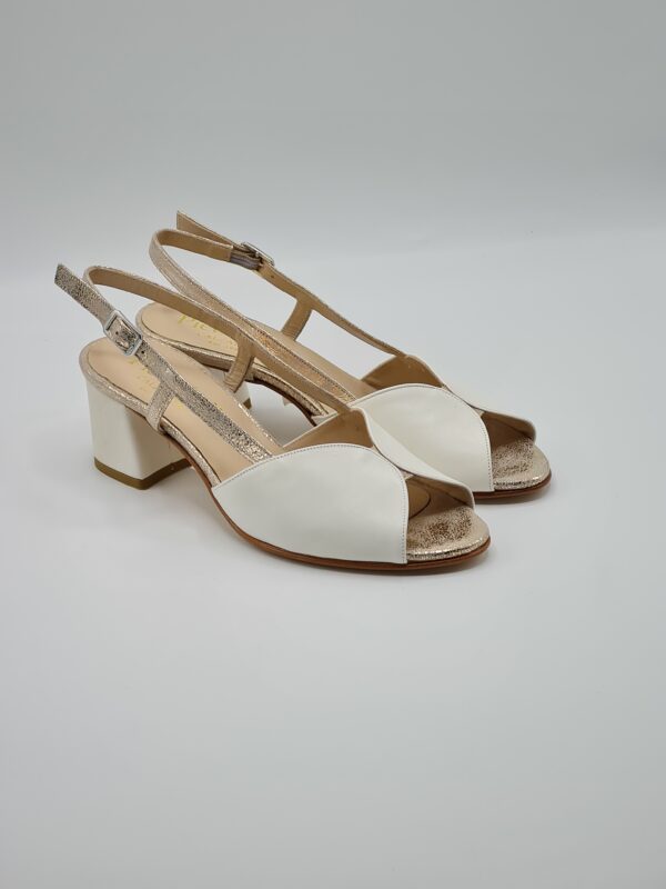 ELLEN SANDALO IN PELLE BURRO PLATINO