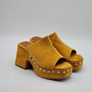 SHADDY SABOT PELLE CAMOSCIO OCRA