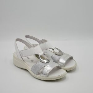 ENVAL SOFT SANDALO PELLE BIANCA