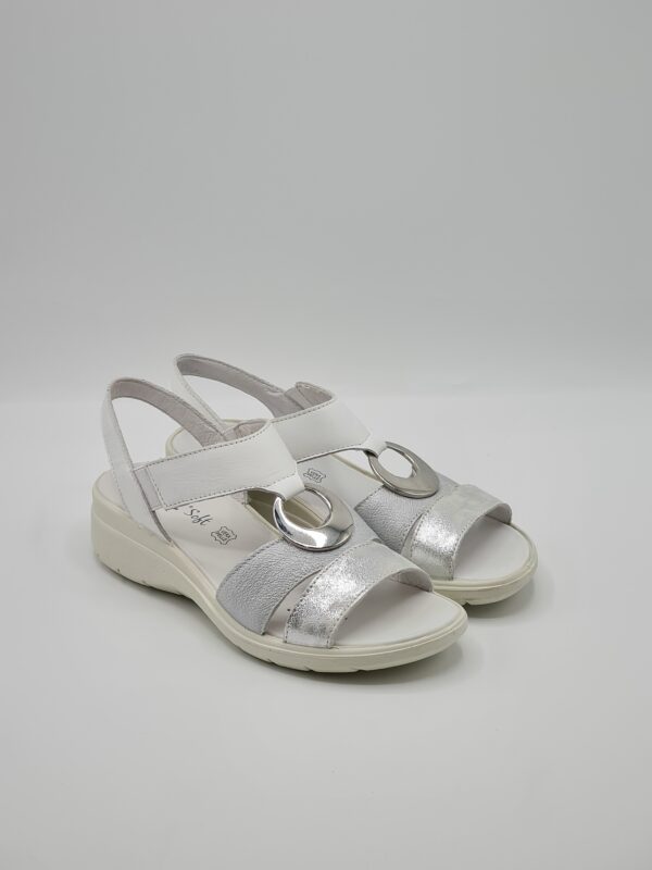 ENVAL SOFT SANDALO PELLE BIANCA