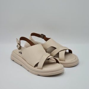 BUENO SANDALO BASSO PELLE CREMA