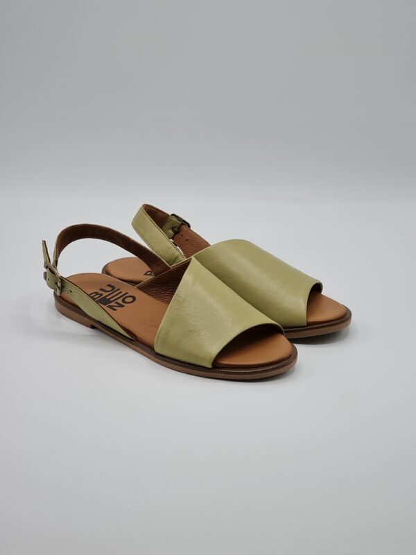 BUENO SANDALO BASSO PELLE BIANCO/SALVIA - immagine 2