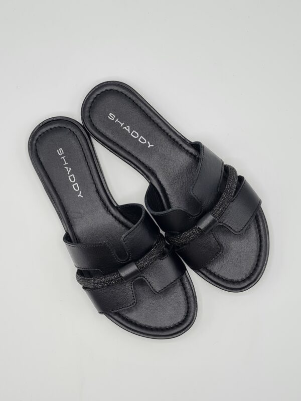 SHADDY CIABATTINA PELLE PLATINO/NERO - immagine 6