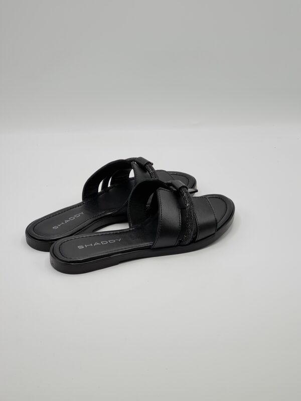 SHADDY CIABATTINA PELLE PLATINO/NERO - immagine 7
