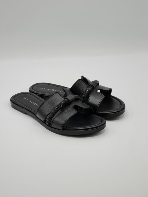 SHADDY CIABATTINA PELLE PLATINO/NERO - immagine 5