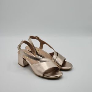 JANA VEGAN SANDALO PLATINO TACCO MEDIO