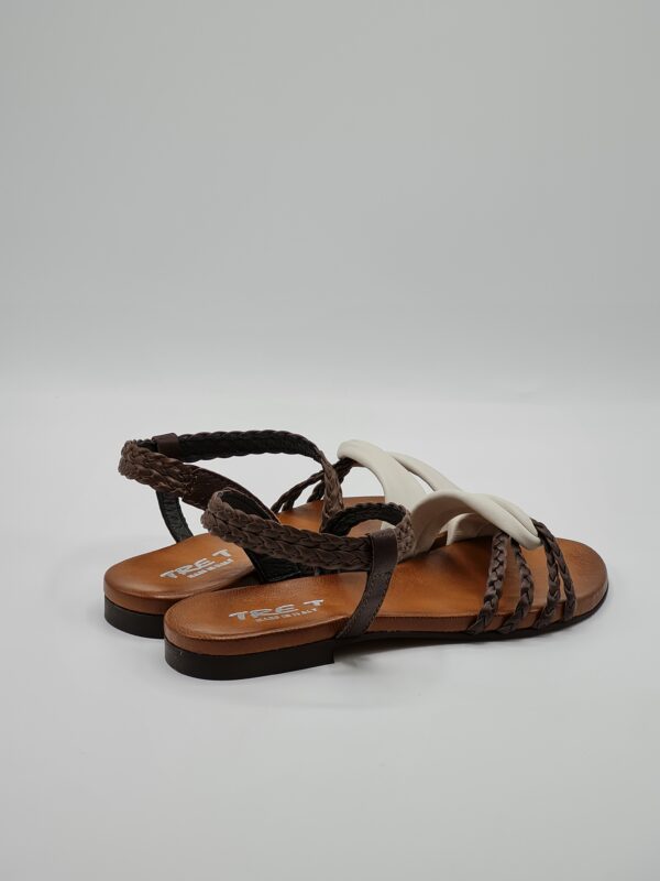 TRE T SANDALO BASSO PELLE OCRA/LATTE - immagine 5