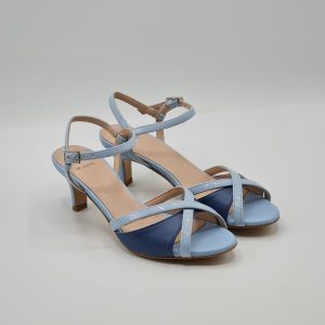 MONDIE’ SANDALO PELLE AVIO VERNICE AZZURRO