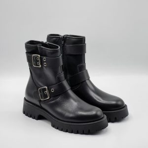 FRAU BIKER DONNA PELLE NERO