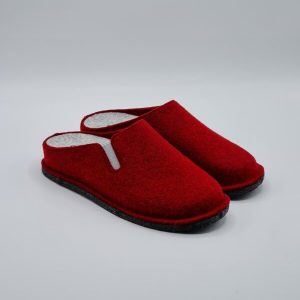 GRUNLAND CIABATTA 100% FELTRO DI LANA ROSSO