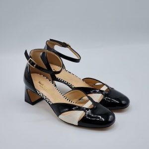 Nacrèe SCARPA VERNICE BICOLOR NERO BURRO