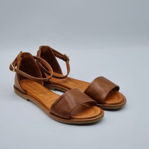 SHADDY SANDALO BASSO PELLE CUOIO/NERO